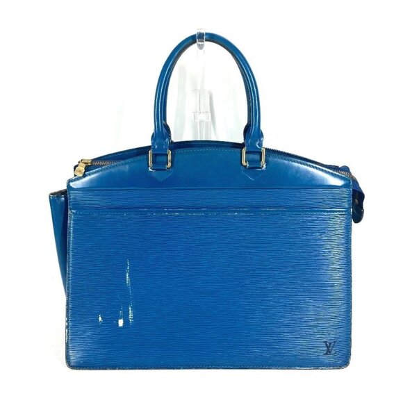 LOUIS VUITTON M48185 Epi Riviera Bag Shoulder Bag Tote Bag Leather Toledo Blue - Picture 1 of 16
